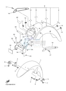 XVS1300A MIDNIGHT STAR (1CS5) drawing FENDER