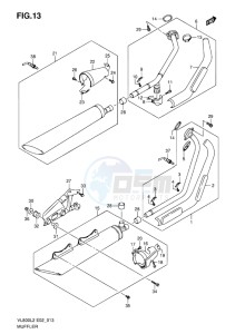 VL800 INTRUDER EU drawing MUFFLER