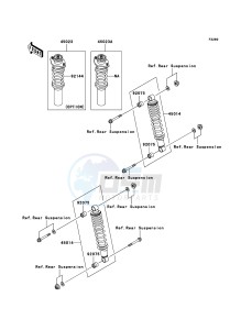 MULE 3010 DIESEL 4x4 KAF950D8F EU drawing Shock Absorber(s)