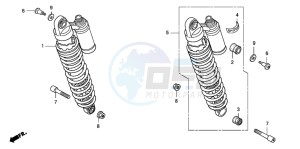 CB1300 CB1300SUPER FOUR drawing REAR CUSHION