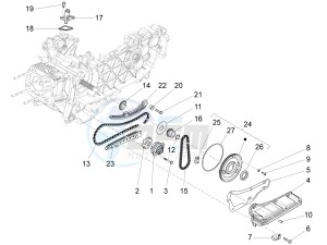 Liberty 150 4t 3v ie lem ( Vietnam ) drawing Oil pump