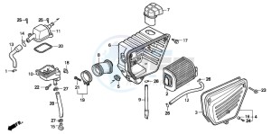 CB250 TWO FIFTY drawing AIR CLEANER