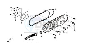 JOYMAX 125 I ABS drawing CRANKCASE COVER LEFT