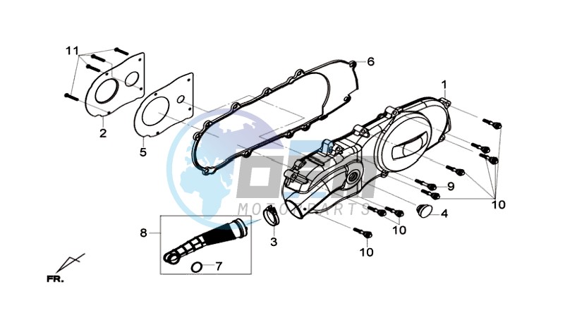 CRANKCASE COVER LEFT