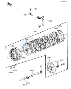 KL 600 B [KL600] (B1-B2) [KL600] drawing CLUTCH