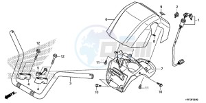 TRX420FA6G TRX420 Europe Direct - (ED) drawing HANDLE PIPE