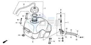 TRX90 FOURTRAX 90 drawing FUEL TANK