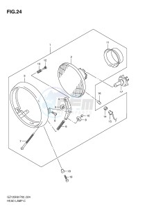 GZ125 (P02) drawing HEADLAMP (P19)