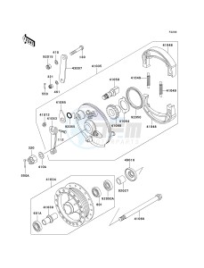 KH 125 M [2000] (M5-M9) drawing FRONT HUB