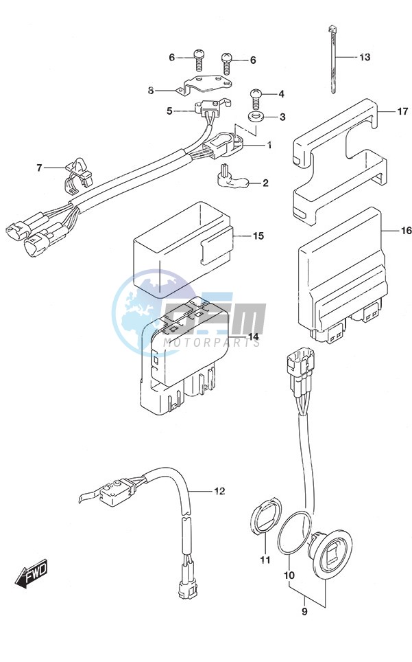 PTT Switch/Engine Control Unit