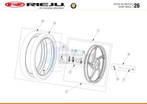 BYE-BIKE-25-KM-H-EURO4-HOLLAND-BLACK drawing FRONT WHEEL