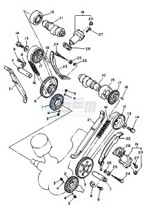 XV VIRAGO 750 drawing CAMSHAFT -CHAIN