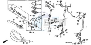 XL700V9 UK - (E / MKH SPC) drawing FR. BRAKE MASTER CYLINDER