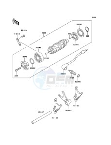 VN800 CLASSIC VN800B6F GB XX (EU ME A(FRICA) drawing Gear Change Drum/Shift Fork(s)