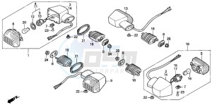 CBR900RR FIRE BLADE drawing WINKER (1)