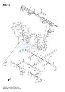 GSX-R1000 (E3-E28) drawing THROTTLE BODY HOSE JOINT