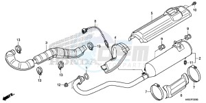 TRX420FM1G TRX420 Europe Direct - (ED) drawing EXHAUST MUFFLER