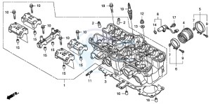 CB1300 CB1300SUPER FOUR drawing CYLINDER HEAD