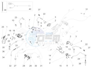 Audace 1400 USA-CND 1380 drawing Front electrical system