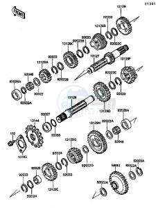 KL 650 A [KLR650] (A6-A9) [KLR650] drawing TRANSMISSION