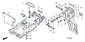 CBF1000T9 UK - (E / ABS MKH) drawing REAR FENDER