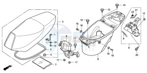 SCV100F LEAD drawing SEAT/LUGGAGE BOX