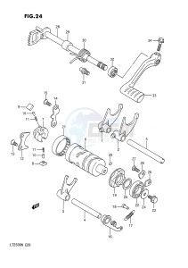 LT250R (E28) drawing GEAR SHIFTING (MODEL H J K L M N)