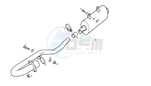 SENDA SM BAJA - 125 CC VTHSC2E1A EU2 & EU3 drawing EXHAUST SYSTEM MY09 NEW