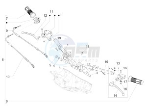 150 Sprint 4T 3V ie (APAC) (AU, CD, EX, JP, RI, TH) drawing Handlebars - Master cil.