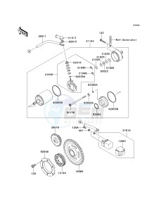 KVF 700 A [PRAIRIE 700 4X4] (A1-A2) [PRAIRIE 700 4X4] drawing STARTER MOTOR