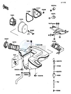 KL 650 A [KLR650] (A6-A9) [KLR650] drawing AIR CLEANER