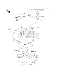 KAF 400 A [MULE 610 4X4] (A6F-AF) A7F drawing FUEL TANK-- CN,US- -