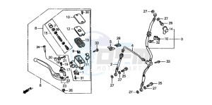 ST1100 drawing FR. BRAKE MASTER CYLINDER