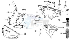 JET EURO X 50 drawing HANDLEBAR / HANDLEBAR COVER / DASHBOARD