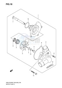 GSX-R1000 (E3-E28) drawing WATER PUMP