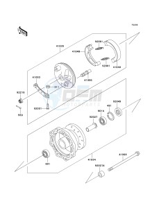 KLX 110 A (KLX110 MONSTER ENERGY) (A6F-A9FA) A9FA drawing FRONT HUB