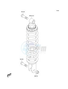 KLX 125 A (A6F) A6F drawing SHOCK ABSORBER-- S- -