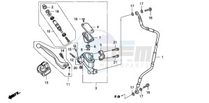 CRF250X drawing FR. BRAKE MASTER CYLINDER