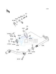 KLX450R KLX450A9F EU drawing Gear Change Mechanism