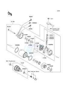 JET SKI STX-15F JT1500-A2 FR drawing Starter Motor