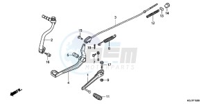 CRF100FD CRF100F Europe Direct - (ED) drawing PEDAL