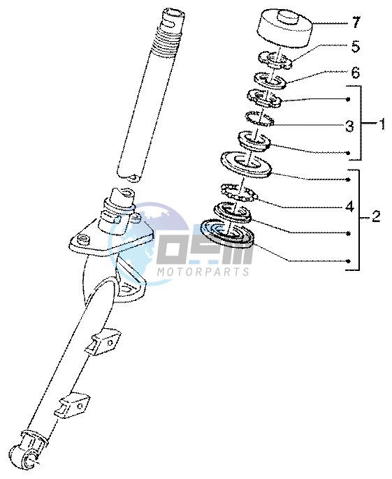 Steering bearing ball tracks