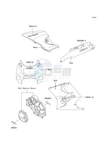 ZX 1100 D [NINJA ZX-11] (D4-D6) [NINJA ZX-11] drawing DECALS-- RED- --- ZX1100-D4- -