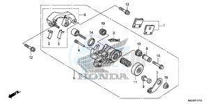 VFR1200XDD CrossTourer - VFR1200X Dual Clutch 2ED - (2ED) drawing REAR BRAKE CALIPER (PARKING)