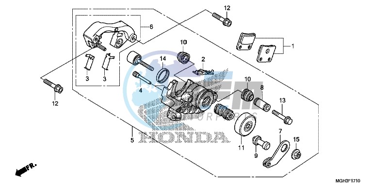 REAR BRAKE CALIPER (PARKING)