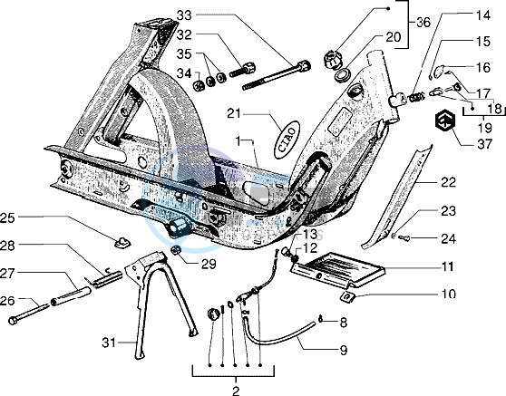 Chassis - Fuel cock - Dustcover