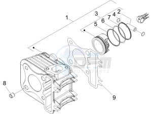 Zip 50 4T drawing Cylinder-piston-wrist pin unit