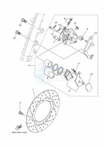 YP125RA XMAX 125 ABS (B9Y4) drawing REAR ARM & SUSPENSION