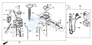 TRX300FW FOURTRAX 300 4X4 drawing CARBURETOR