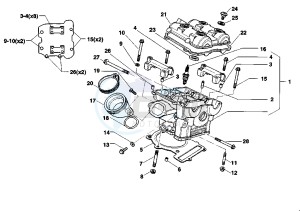 V RAPTOR 1000 drawing REAR CYLINDER HEAD